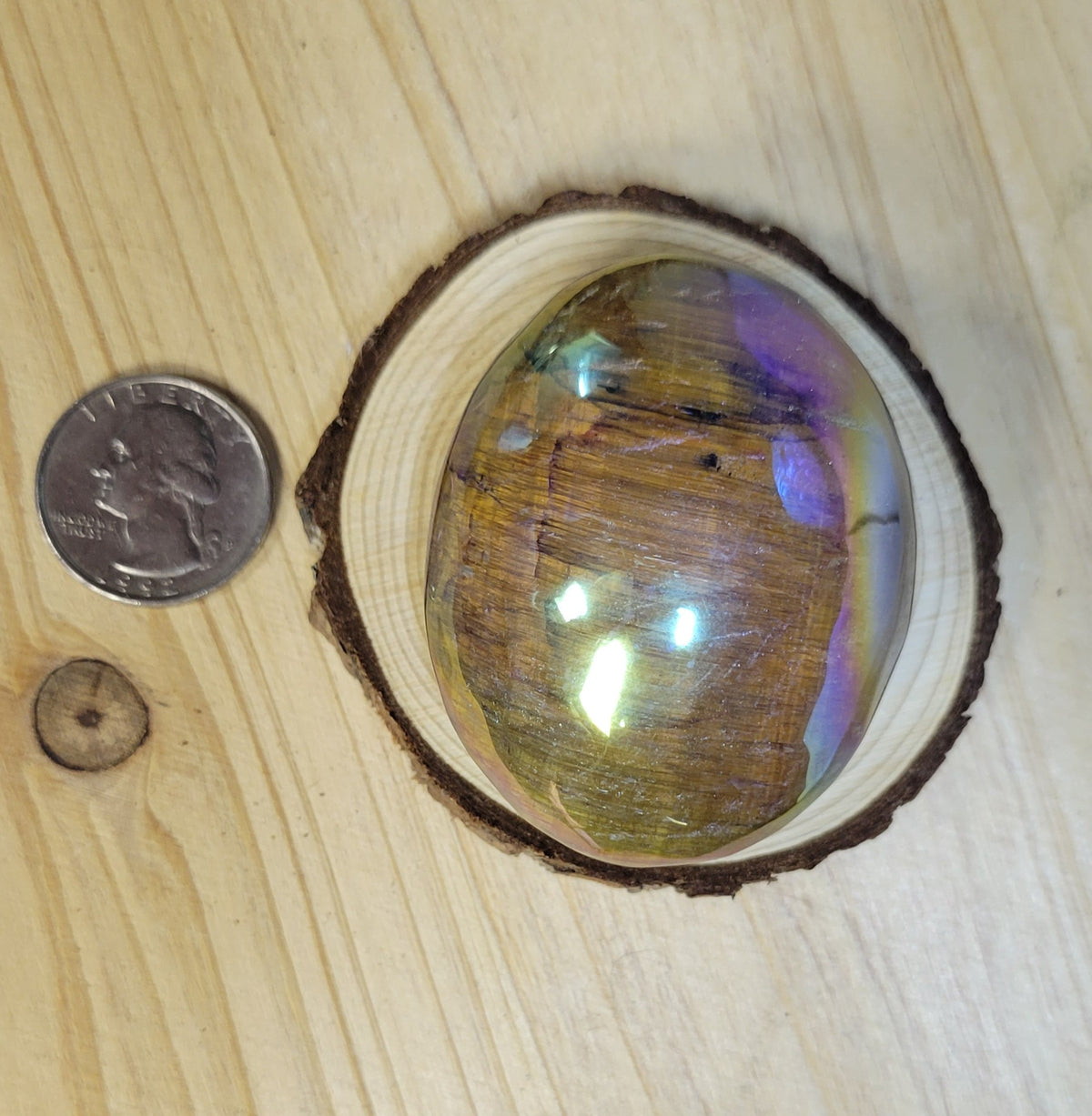 Aura Tiger's Eye Palmstone