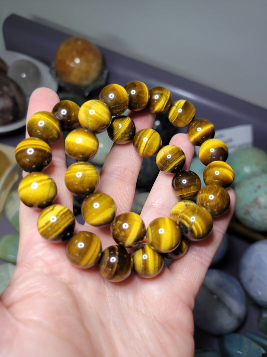 Tiger's Eye Extra Large Bead Bracelet
