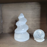 Satin Spar Selenite Spiral Carving