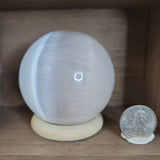 69mm Satin Spar Selenite Sphere