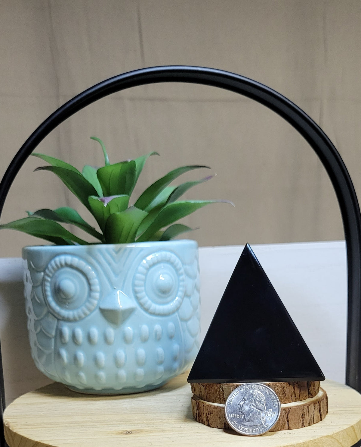 Obsidian Pyramid with Metatron symbol